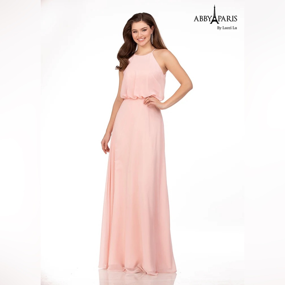 🌟Host Pick🌟Women’s Blush Pink Abby Paris Chiffon Dress